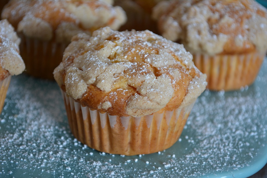 Muffin Monday - Pfirsich Crumble Muffins - Der Kuchenbäcker