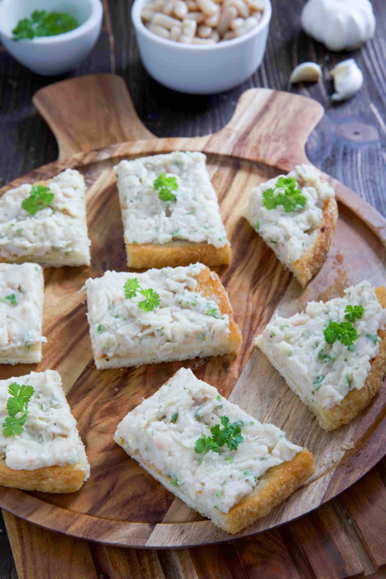 Bruschetta mit Cannellini Bohnen - eine leckere Vorspeise