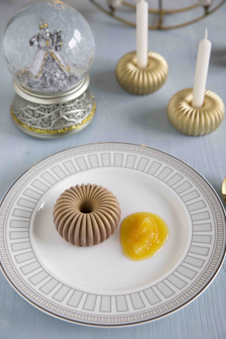 Schoko Panna Cotta mit karamellisierten Orangen