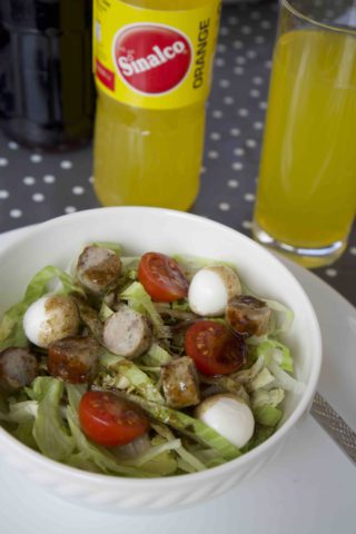 Bratwurst Salat mit Sinalco