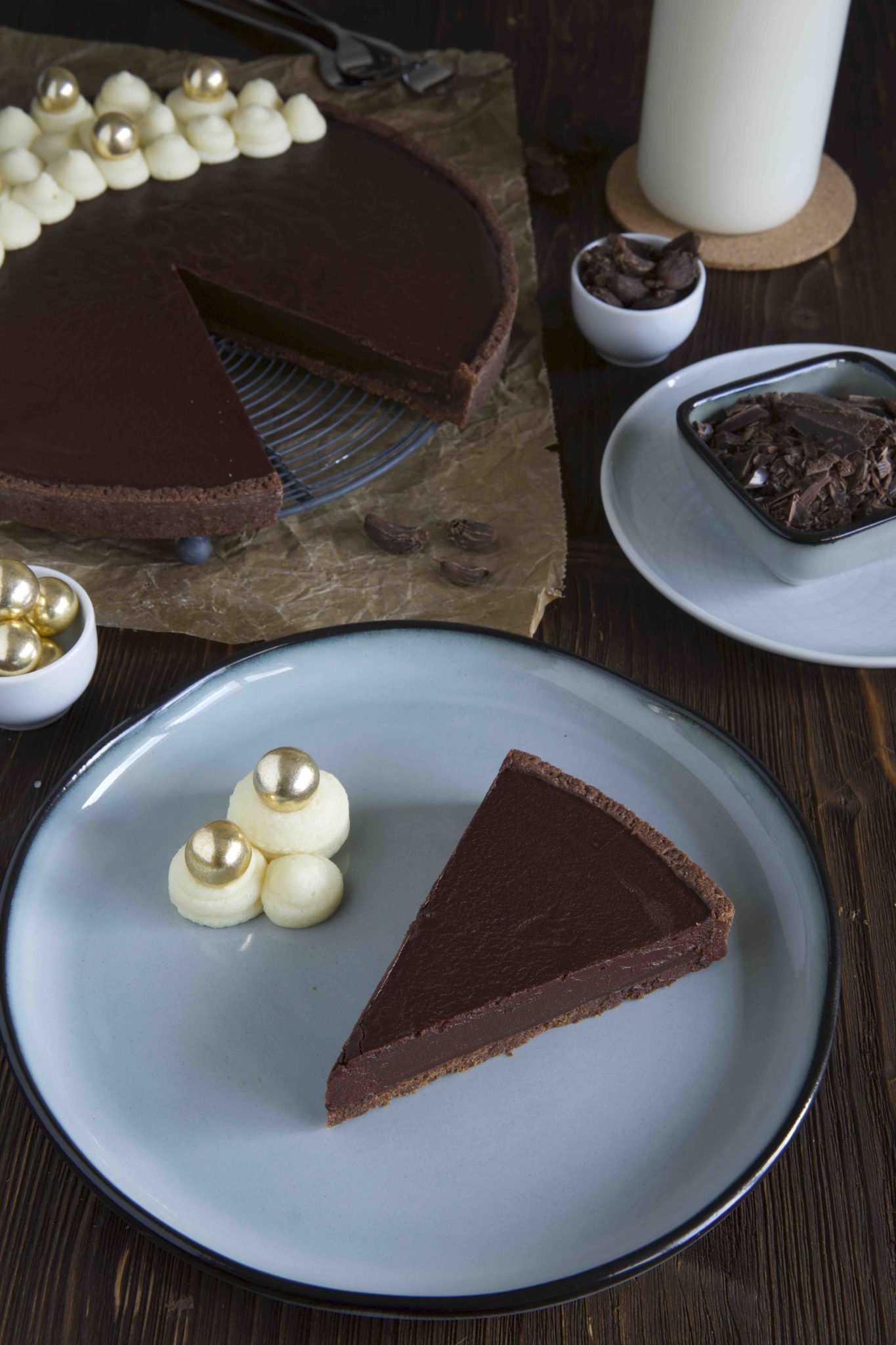 Schokoladen Kardamom Tarte Schokoladen Kardamom Tarte