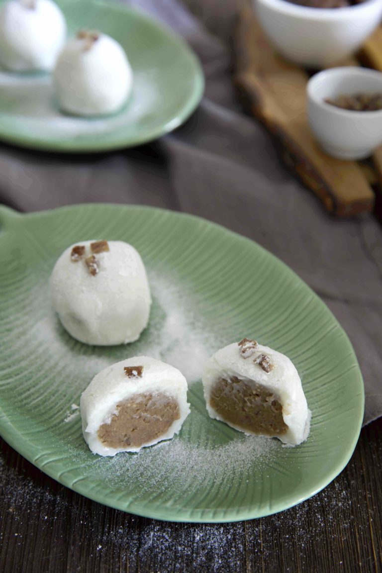 Mochi mit Maronencreme - Rezept für japanisches Konfekt